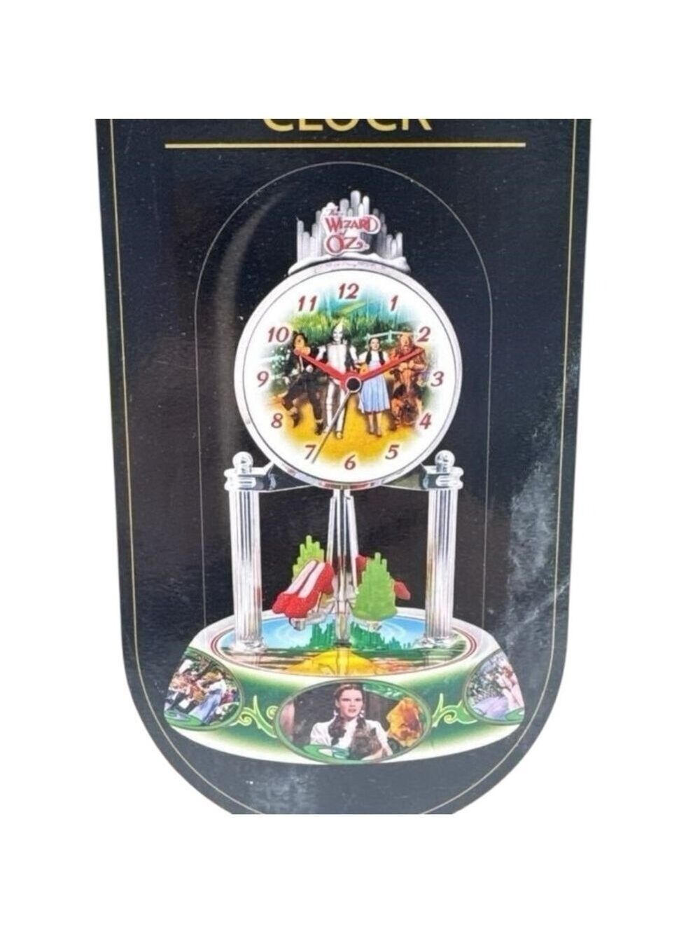 Wizard of Oz Anniversary Table Clock by MZ Berger Silver Red One Size